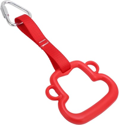 Gym Ring - Apenring Klimring - Kracht Oefenen - Roestvrijstalen Haak - 2 cm Greep - Rood