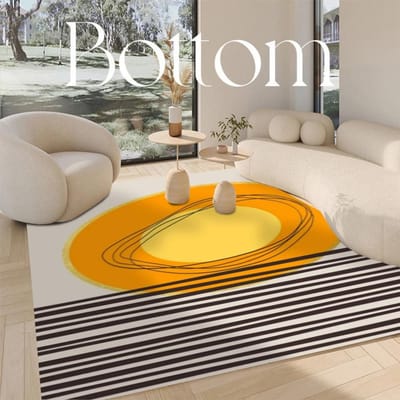 Stijlvol Abstract Kleurblok Vloerkleed Woonkamer Tapijt Antislip Vloermat voor Slaapkamer Balkon Onder Salontafel Keukenmat 50X80CM