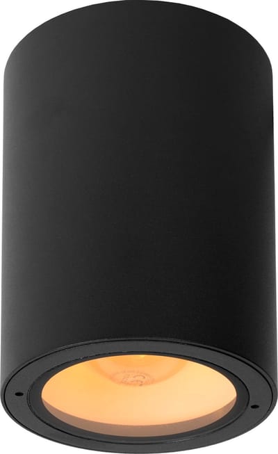 Lucide VOLANTIS - Plafondspot (Plafondlamp) Binnen/Buiten - Ø 10,8 cm - 1xE27 - IP54 - Zwart