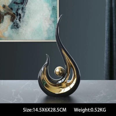 Nordic Abstract Keramisch Beeldje Licht Luxe Woonkamer Huisdecoratie Kantoor Sculptuur Decor Bureau Accessoires Ambachtelijk Cadeau