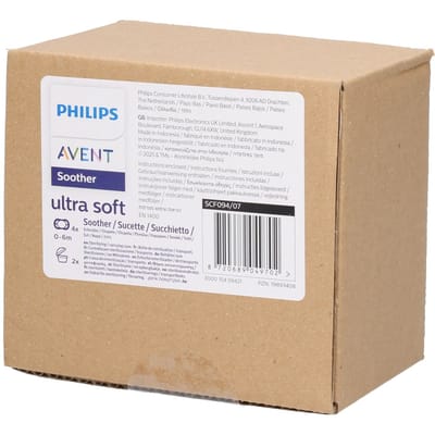 Philips Avent Ultra Soft Nighttime - 0 tot 6 maanden - Glow-in-the-dark fopspeen - 4pack- SCF094/07