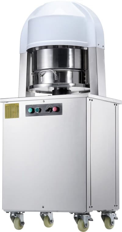 Elektrische deegverdeler en -ronddraaier, 20-delig, automatisch, 65–265 g, motor van puur koper, dienblad van roestvrij staal 304, voor bakkerijen en restaurants