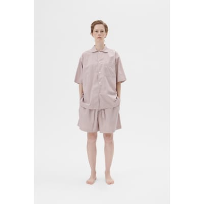 Tekla Unisex Poplin, Short Sleeve Shirt Skipper Stripes Maat: XXS | Nachtmode Outlet | Unisex | Wit
