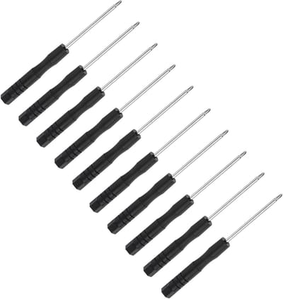 Precisie Phillips Schroevendraaier 1.5mm - 80mm Lengte, S2 Staal met Antislip Handvat voor Brillen, Horloges en Elektronica - Set van 10 Stuks