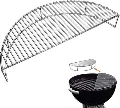Famanu - Warming Rack/Grill Rack voor 57 cm Houtskool Grills en Grotere One-Touch Houtskool Grills Bar-B-Waterkoker Houtskool, Smokey Mountain Cooker Roker, Niet Fit 47 cm Grill, Waterkoker Accessoire