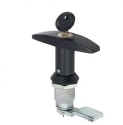 Slot T-greep 20mm zwart met cilinder