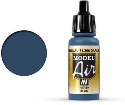 Vallejo Hobbyverf Acrylverf - 71266 Model Air Dark Blue RLM24 - Acryl Verf flesje - 17 ml