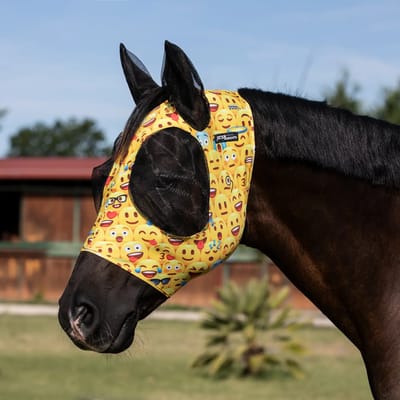 Vliegenmasker voor paard van lycra met oorkap Pro-Tech