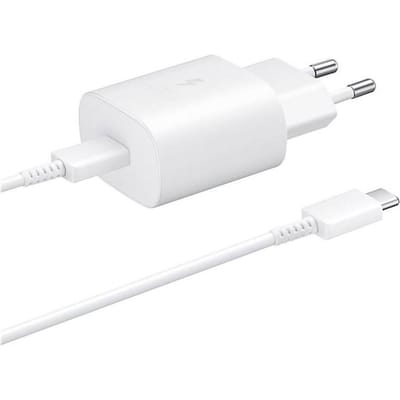 Chargeur mural Samsung 25W USB-C avec câble USB-C - Blanc