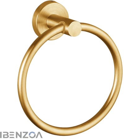 Handdoekring - Goud - Ronde vorm - Roestvrij staal