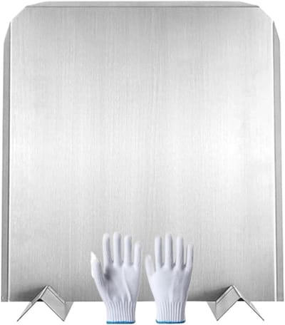 Haard Back Panel - Warmte Reflector - Warmte Optimalisatie - Roestvrij Staal - 45 x 16 cm - Zilver