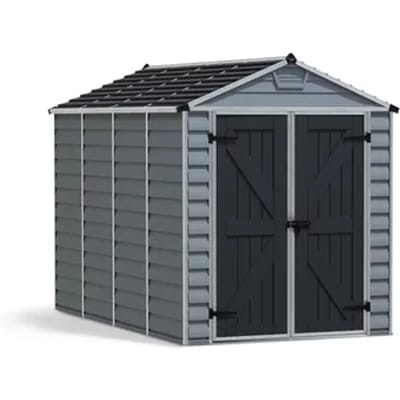 Canopia Metalen Tuinhuis Skylight - Grijs - 304x185cm - Enkele Deur - Met Vloer