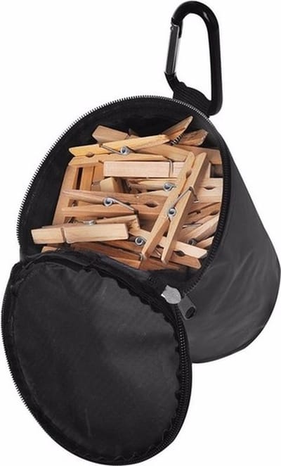 Pro Plus Wasknijperzak met karabijnhaak - 12 x 17 cm - voor drooglijn - opbergtas wasknijpers