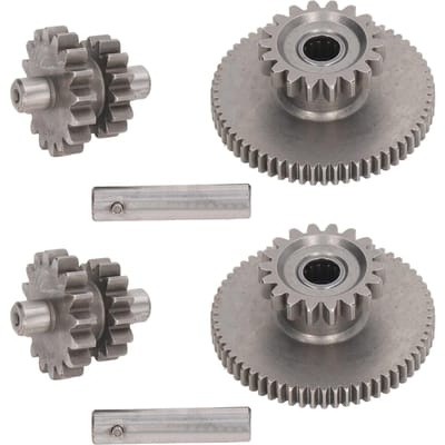 2 Kits d'Arbre d'Engrenage de Moteur de Moteur Processus Antirouille Remplacement pour Motos VTT CG125 150 gray