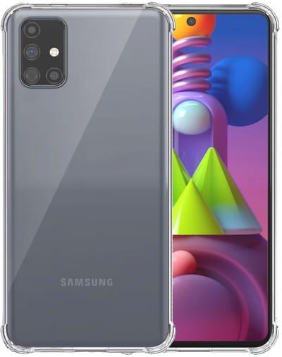 Smartphonica Telefoonhoesje Geschikt voor Samsung Galaxy M51 Transparant Schokbestendig - Shockproof TPU SIliconen Backcover Case met Stootrand Doorzichtig geschikt voor Samsung Galaxy M51