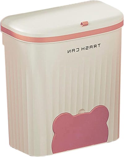Keukencompostbak - Afvalbak Ophangbaar - Afval Verzamelen - Met Deksel - 28x16x26cm - Romig