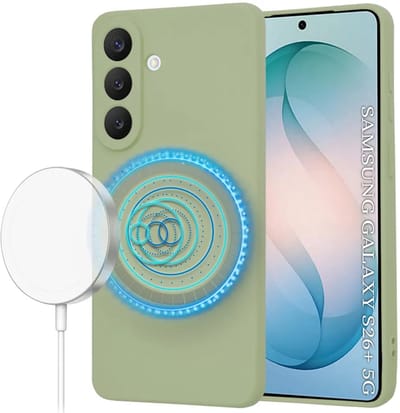 Hoesje geschikt voor Samsung Galaxy S26 Plus - Techsuit Soft Flex Silicone Back Cover - Geschikt voor MagSafe - Matcha