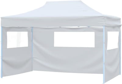 Opvouwbare Partytent - Tuintent Pop-up - Outdoor Evenementen - Met 4 Zijdelen - 3x4 Meter - Wit
