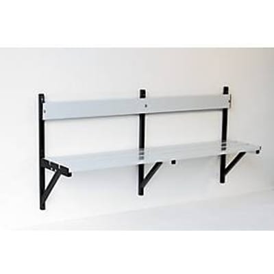 Wandbank, aluminium, L 1500 mm, antraciet (RAL 7016)
