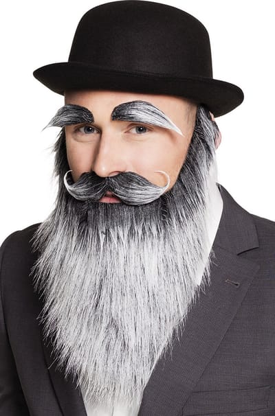 Boland - Set gezichtshaar Oude man - Volwassenen - Grappig & Fout, Bekende personages - Grappig - Fout-