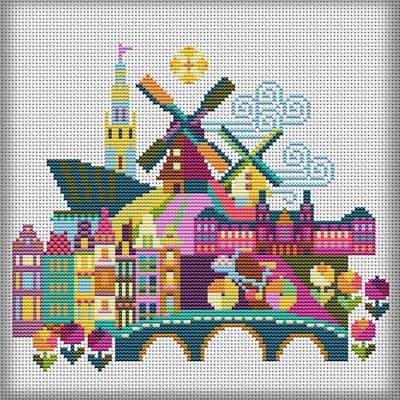 Borduurpakket mandala - AMSTERDAM - geschikt voor beginners - Inclusief nederlandse gebruiksaanwijzing - compleet pakket