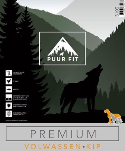 Puur Fit Premium Volwassen Kip Groot 1 kilo