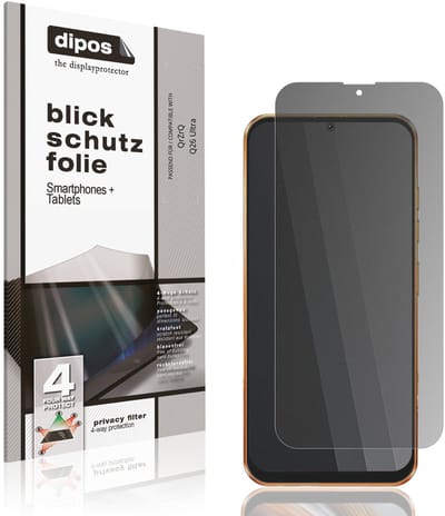 dipos – Matte Privacy Screenprotector geschikt voor QrZrQ Q26 Ultra | Anti-Spy Beschermfolie