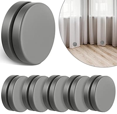 Douchgordijngewichten en Tafelkleed Magneten - Waterdicht, Magnetisch, 0,3 kg Rond - 6 Paar