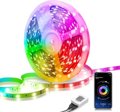 Kleurveranderende RGB Led Strip 15 m met Muzieksynchronisatie en Afstandsbediening