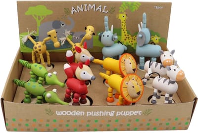 Playwood Wooden Push Doll Jungle