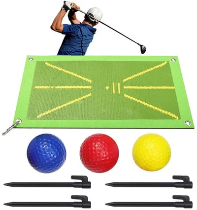 Cosensi - Golf Training Mat - Golf Oefenmat - Verbeter je Swing - 25 x 50 cm - Swing Detectie en Analyse - Geschikt voor Binnen en Buiten - Kunstgras
