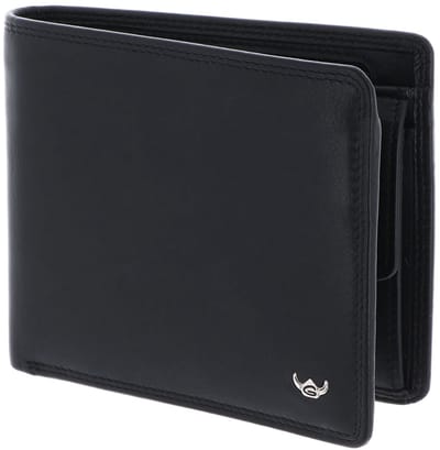 Golden Head Leren portemonnee Polo RFID Protect Scheintasche mit RV 1395 Schwarz zwart