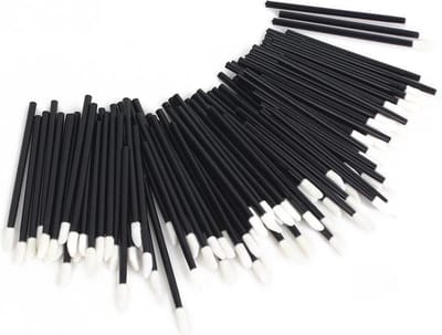 200 Stuks Lipgloss & Oogschaduw Borsteltjes - Lipbrush Applicators - Lippenstift, Lipgloss & Oogschaduw Brushes - Zwart
