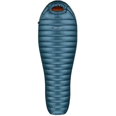 Hannah mummyslaapzak Loft 250 Legion Blue 195L lichtgewicht dons -8°C - Blauw