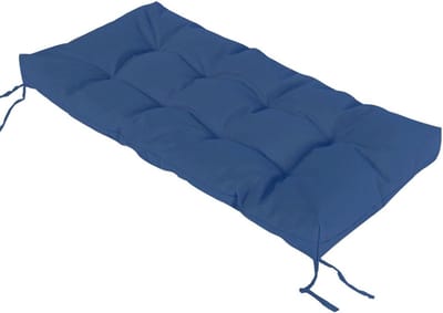 Stoelkussen - Bankkussen buiten - Comfortabel zitten - Waterdicht en antislip - 180 x 50 cm - Donkerblauw