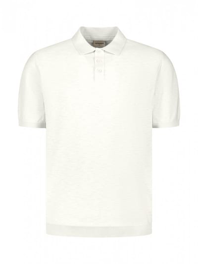 Gebreide slub polo met knopen