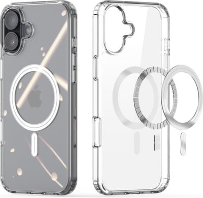 Dux Ducis Geschikt voor iPhone 16 Plus hoesje - magnetisch backcover - Bayer Transparant
