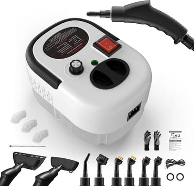 Handstoomreiniger - Draagbare Stomer - Huishoudelijke Reiniging - Chemisch Vrij Werken - 1200ml Tank - Wit