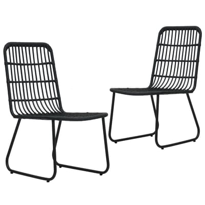 vidaXL - Tuinstoelen - 2 - st - poly - rattan - zwart