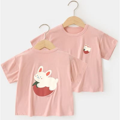 Babykleding Casual Modal T-shirt met korte mouwen Zomerkleding voor Jongens en Meisjes Baby Kinderen Zomer Tops met halve mouwen 120cm beige