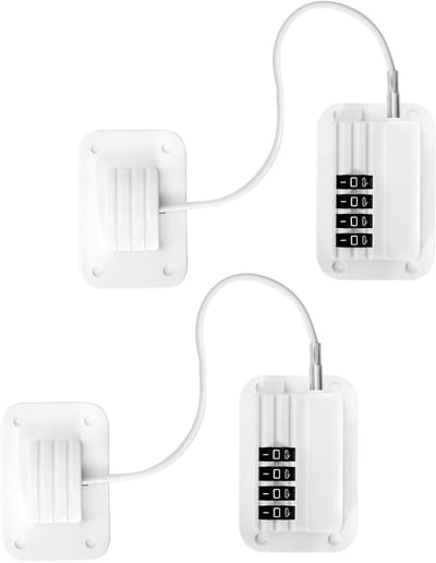 Set van 2 Veiligheidsloten voor Koelkast met Code, Ideaal voor Deuren, Ramen en Lades, Geen Boren Nodig