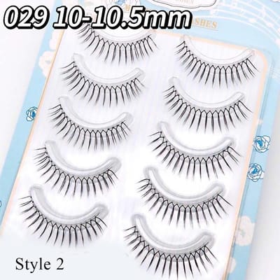 U-vormige Valse Wimpern Natuurlijk Wispy Zacht Wimperextensions Comic Oog Transparante Band Oogwimpers 10-10.5mm