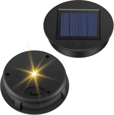 Reserveonderdelen Zonnepaneel voor Solar Tuinverlichting - 2 Stuks Diameter 8 cm