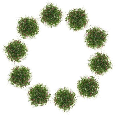 Kunstgras Clusters - Miniatuur Gras - Diorama Bouwen - Realistisch Ontwerp - 10 stuks - Rooskleurig