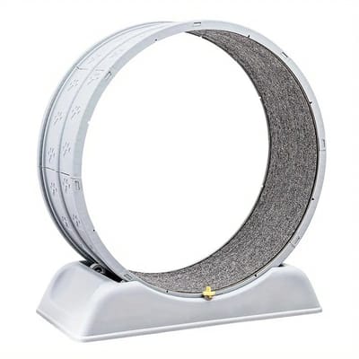 DIMICO - Katten loopband - Loopwiel kat - Kattenwiel - Kattenoefenwiel - Stappenteller - Grijs - Stille werking - Tot 11,3 KG