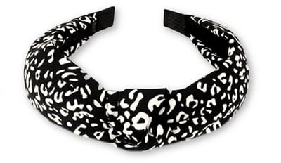 Knoop Diadeem / Haarband - Zwart Luipaard | Polyester | Fashion Favorite