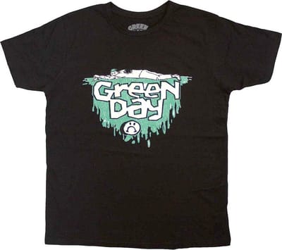 Green Day - Sad Smiley Heren T-shirt - S - Zwart