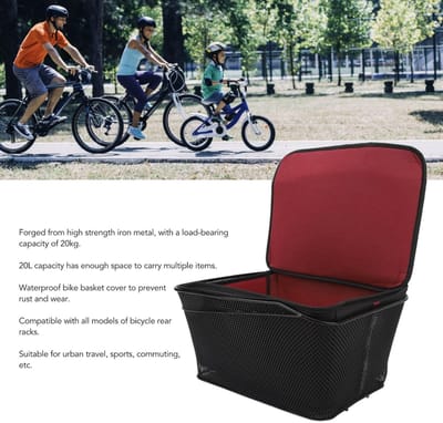 Allecto - Fietsendragertas - Fietsmand Achteraan - Eenvoudige Installatie - 20L Capaciteit - Ideaal voor Fietsers - Geschikt voor Diverse Fietsen