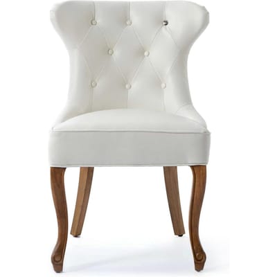 George Dining Chair - Eetkamerstoel - Wit - Pellini Leer