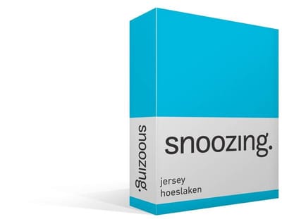 Snoozing Jersey - Hoeslaken - 100% gebreide katoen - 70x200 cm - Turquoise